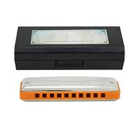 Armnica de Blues, Armnica de 10 Agujeros Blues Db Key Harp, Pequea y Porttil para Principiantes para Prctica Profesional (ORANGE