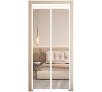 Armo® - Mosquitera magnética para puerta de alta resistencia, malla negra, cierre automático, 210 cm x 90 cm (blanco)