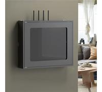 Armoire de Rangement murale en Bois massif pour routeur Wi-Fi, Avec Porte magnétique et Sans perçage. Idéale pour le Salon. Dimensions : 52,5 x 42,5 x 10 cm.