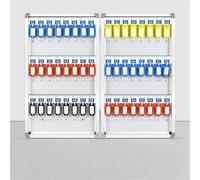 Armoire de Rangement murale en métal Avec serrure, boîte de Rangement pour clés en alliage d'aluminium Avec étiquettes et crochets pour appartements, hôtels, Bureaux, concessions Automobiles, 48 bits