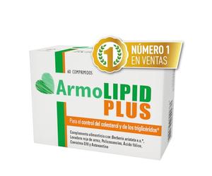 ArmoLIPID PLUS - Complemento Alimenticio Para el Control del Colesterol y de los Triglicéridos, Con Levadura Roja de Arroz, Berberina, Coenzima Q10, Astaxantina y Ácido Fólico, 60 Comprimidos