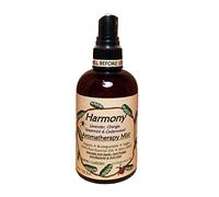 Armonía aromaterapia cuerpo y habitación Spray Mist - All Natural Eco Earth friendly, Vegan, ecológica, biodegradable, sin OMG de - con aceites esenciales de lavanda, Naranja, Verde & Cedro - 118.3 ml