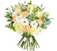 Armonía de Marfil - Ramo Fresco de Rosas y Flores de Temporada para Cumpleaños, Aniversarios y Pronta Pronta Recuperación (Grande)