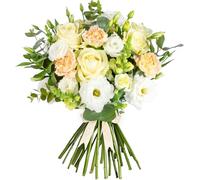 Armonía de Marfil - Ramo Fresco de Rosas y Flores de Temporada para Cumpleaños, Aniversarios y Pronta Pronta Recuperación (Medio)