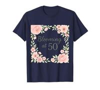 Armonía Floral Cincuenta Cumpleaños Arte Camiseta