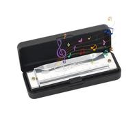 Armónica, 10 Agujeros Armonica Diatonica En Do, Harmonica Diatonica C, Armónica Blues Harp, Blues Harmonica For Dummies, Con Estuche, Para Principiantes, Adultos, Niños, Profesionales (Plata)