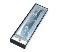 Armónica, 10 Hoyos 20 Tune C Key Instrumento Musical De órgano Bucal Estándar Profesional Con Estuche Para Adultos, Profesionales, Principiantes(Plata)