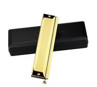 armónica Armónica Cromática De 16 Agujeros, 64 Melodías, Instrumentos Profesionales Dorados, Boquilla Cuadrada Cromática, Espesa La Cubierta