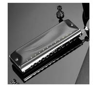 armónica Armónica Cromática Profesional De 12 Agujeros, 48 tonos, Tecla C, Armónica Negra Y Gris Para Principiantes, Tocando Instrumentos Musicales (Color : Black 12 Hole C Key)
