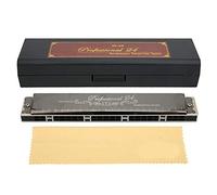 Armónica Con Orificios, Armónica De 24 Orificios Polifónica, Placa Base De Latón De 1,2 Mm, Instrumento Profesional De Acero Inoxidable Para Amantes De La Música(black)
