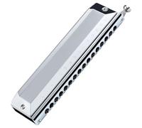 Armónica cromática de 16 agujeros y 64 tonos, 19, 5 x 4, 6 x 3 cm, portátil, con estuche para adultos, niños, principiantes y amantes de la música.