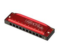 Armónica de 10 agujeros 20 melodías órgano de boca armónica de blues de lujo clave de C para(Red)