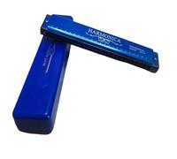 Armónica de 24 agujeros trémolo Suzuki órgano de boca gaita arpa de boca con estuche instrumento musical clave C sintetizador de blues profesional(C)