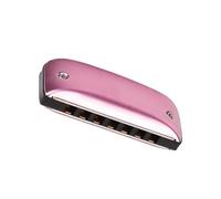 Armónica De 7 Agujeros Con Llave En D Y Notas Iguales Instrumento De Viento De Aleación De Aluminio Y Magnesio harmónica(Pink c Key)