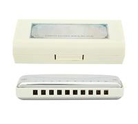 Armónica De Agujeros, Armónica De Blues, órgano De Boca De 10 Agujeros, Llave Aa, Instrumento De Viento De Resina ABS De Acero Inoxidable Profesional Para Amantes De La Música(white)