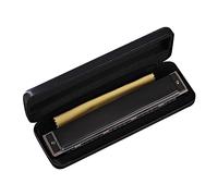 Armónica de arpa para llave de C con 24 agujeros, polifonía órgano, boca diatónica con funda para Blues Folk para armónica pop de 24 agujeros