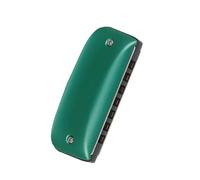 Armónica de blues verde fresco de 7 agujeros adecuada para instrumentos de arpa para principiantes(Color:F)