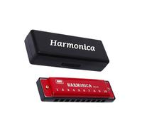 Armónica de metal de 10 agujeros, fácil limpieza, adecuada para aprender y tocar fácilmente en cualquier estilo musical, metal ABS