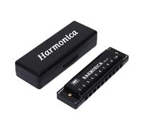Armónica de metal de 10 agujeros, fácil limpieza, adecuada para aprender y tocar fácilmente en cualquier estilo musical, metal ABS