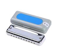 Armónica Deep Blue Diatonic 10 agujeros Blues Harp Mouth Organ ABS Key Of C Armónica Instrumentos musicales