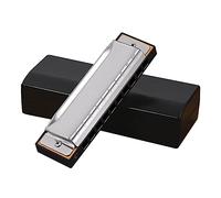 Armónica diatónica de 10 agujeros y 20 tonos con funda para adultos y niños, excelente regalo para principiantes