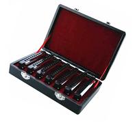 Armónica Diatónica De 10 Agujeros Y 20 Tonos, Juego De 7 Melodías, Armónica De Color Plateado Con Caja De Regalo Instrumento de Armónica