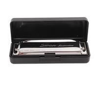 Armónica East top, armónica portátil con llave G, órgano bucal de 10 orificios y 20 tonos para padres principiantes, estudiantes, color negro