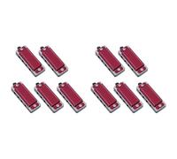 Armónica En C 10 Mini Collares Colgantes De Armónica De 4 Agujeros Y 8 Tonos Portátiles Para Principiantes(10PCS Red)