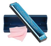 Armónica en Do Harmonica 24 hoyos Clave de C Órgano bucal Polifonía diatónica Harmónico Arpa con estuche para blues Folk Jazz Pop para adultos, niños, principiante, regalo