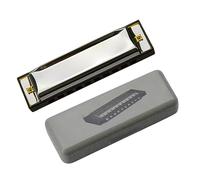 Armónica para Adultos Armónica Con Llave C De 10 Agujeros, Instrumento Musical De Viento De Madera, Arpa Diatónica, Cubierta De Metal, Peine ABS