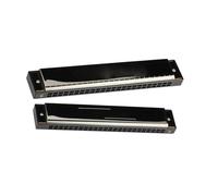 Armónica Para Adultos Armónica Diatónica De C 10 Agujeros 24 Tonos Blues Para Principiantes Y Profesionales(Bright black)