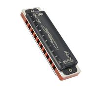 Armónica para Adultos Black Fashion10 Holes Armónica Instrumentos Musicales Clave De A/B/C/D/E/F/G (Color : B key)