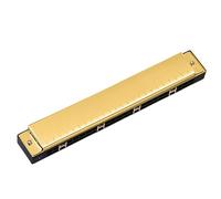 Armónica Para Principiantes Instrumento Polifónico En Do Mayor De 24 Agujeros Para Principiantes Ideal Para Aprender Por Cuenta Propia.(Gold)