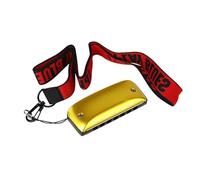 Armónica Profesional Armónica De Blues De 7 Agujeros En Si Bemol Con Llave CDG Aleación De Aluminio Y Magnesio Con Correa Para El Cuello(Yellow G Key)