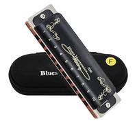 Armónica Profesional Armónica Diatónica De Rendimiento Profesional Para Adultos 10 Agujeros 20 Tonos Blues(Key of F)
