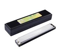 Armónica Profesional Armónica Polifónica De 24 Agujeros Con Clave C Y Trastes De Colores Instrumento De Enseñanza(Black)