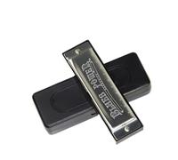 armónica profesional Armónica Senior Bruce 10 Agujeros BLUES Con Caja Latón Acero Inoxidable(1 pcs)