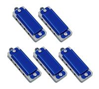 Armónica Profesional De Blues Collar De Armónica De 4 Agujeros Y 8 Notas Instrumento Adecuado Para Principiantes.(Blue)