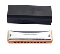 Armónica Profesionales Armónica Diatónica De 10 Agujeros Arpa De Blues De 20 Tonos Órgano De Boca Con Llave En C Instrumentos Musicales Para Principiantes(Orange)