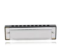 Armónica, Tecla C Armónica De 10 Orificios Y 20 Notas Placa De Latón Caja Cromada Instrumento Musical Que Sopla Pulido Fino Para Entrenamiento De Práctica