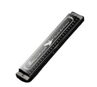 Armónica Trémolo Cromática Kongsheng Armónica De Boca Profesional Polifónica C De 24 Hoyos 24 Armónicas Kong Sheng(Black)