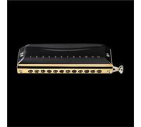 Armónicas Armónica Cromática Profesional De 12 Tonos Con Cubiertas De Acero Inoxidable Y Lengüetas De Bronce Fosforoso(Black,BB)