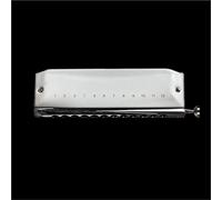 Armónicas Armónica Cromática Profesional De 12 Tonos Con Cubiertas De Acero Inoxidable Y Lengüetas De Bronce Fosforoso(White,B)