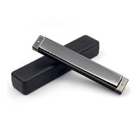 Armónicas Armónica Portátil De 24 Agujeros Con Clave C Armónica Estándar Instrumento Musical Ligero Y Profesional(Black)