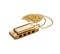 ARMONICAS MINIATURA. HOHNER Armónica diatónica LITTLE LADY, GOLD PLATED WITH NECKLACE.