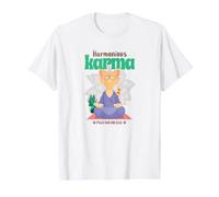 Armonioso Karma Paws Y Respiración Yoga Camiseta gráfica económica, Hombre, Blanco, M