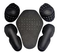 Armor All, 5 Piezas/Juego de Armadura de Motocicleta, Motocicleta de Espuma EVA, 1 Almohadilla Protectora de Espalda, 1 par de Inserciones Protectoras de Hombros y par de Codos para Chaquetas