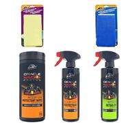 Armor All Kit Limpieza Interior Coche, Pack 5 Productos con Tecnología Cerámica, Toallitas XL, Spray Limpiador, Detallador Mate, Paño Microfibra y Cristales, Limpia Tapicerías y Salpicadero