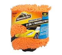 Armor All, Manopla de Microfibra para Lavado de Coche, Juego de 2, Doble Superficie para Eliminar la Suciedad y los Insectos, diseñado para un Acabado rápido y sin Rayas en Pintura y Vidrio, Ideal