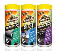 Armor All, Pack de 3 toallitas limpiadoras para interior de coche, para salpicadero, vidrio y todo el interior, 90 toallitas biodegradables (paquete de 3 x 30 toallitas sin plástico)